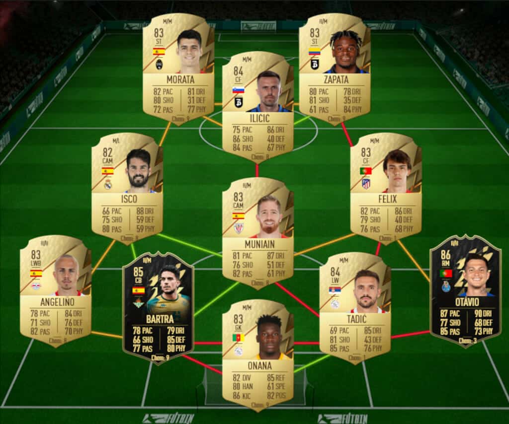 FIFA 22 Campaign Bag Player Pick SBC solution