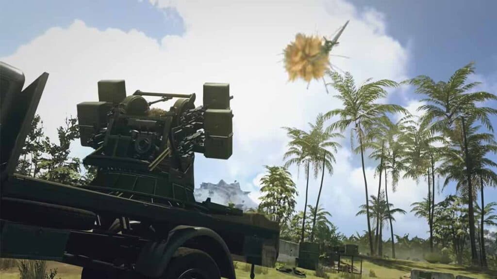 Anti-Aircraft gun in Warzone Pacific