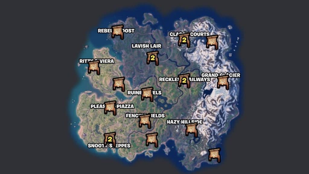 All Bounty Board locations in Fortnite Chapter 5 Season 1