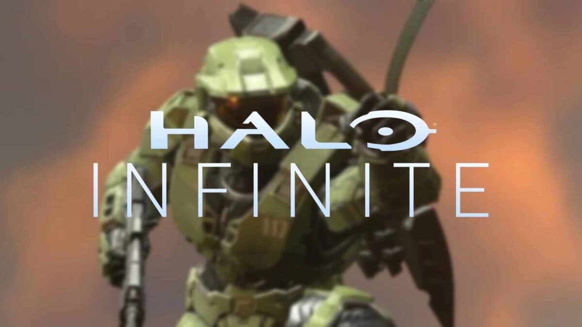 halo infinite logo with Master Chief