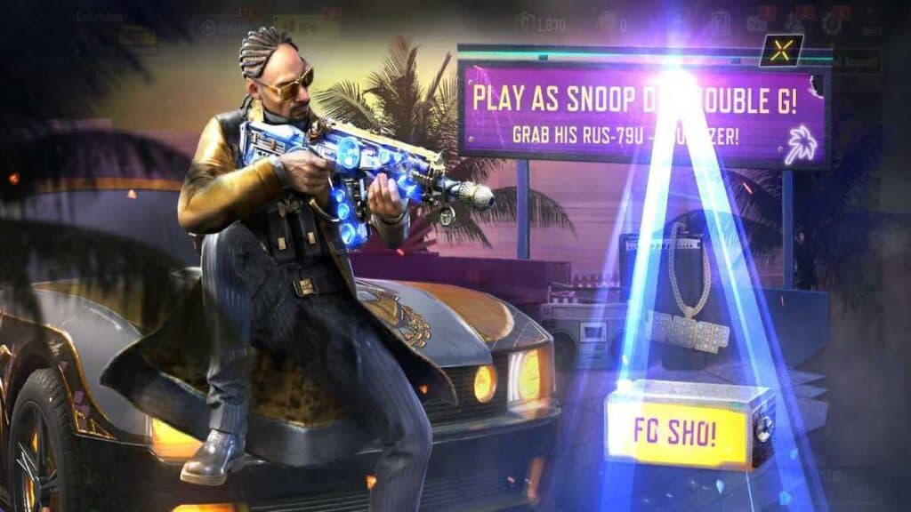 Snoop Dogg CoD Mobile menu