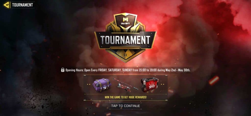 cod mobile tournament mode rewards