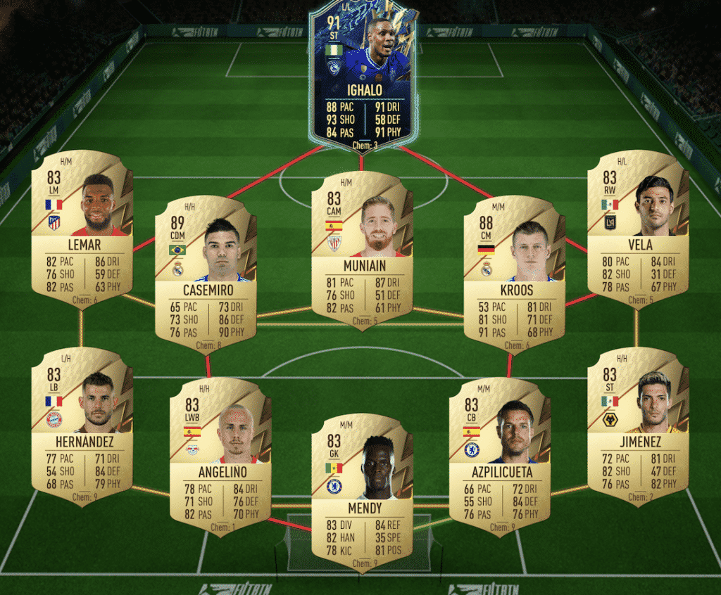 Spain SBC solution FIFA 22