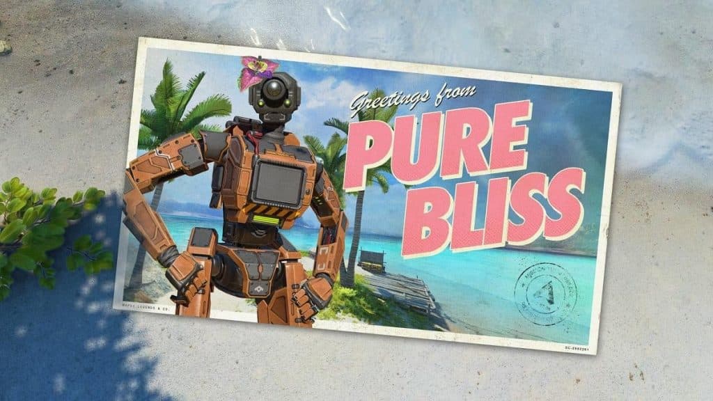 apex legends pathfinder storm point tropical postcard