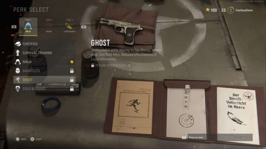 CoD Vanguard Ghost Perk