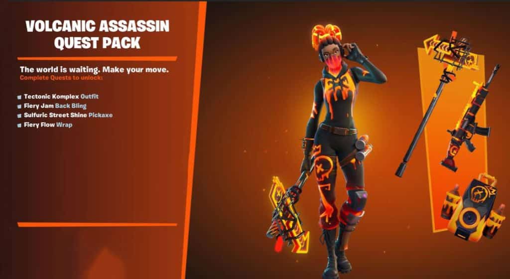 Fortnite Volcanic Assassin Quest Pack