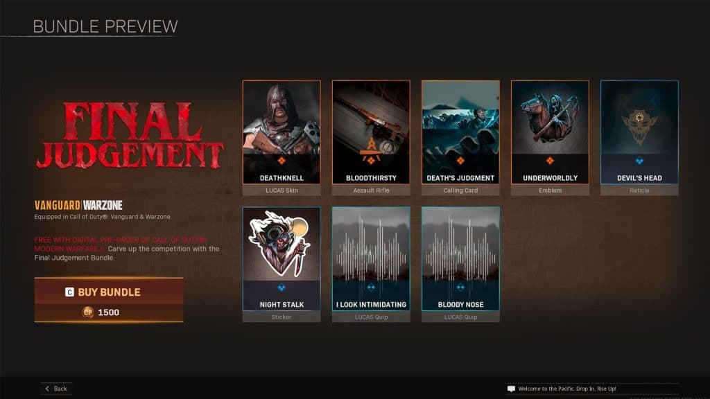 final judgement bundle in vanguard and warzone