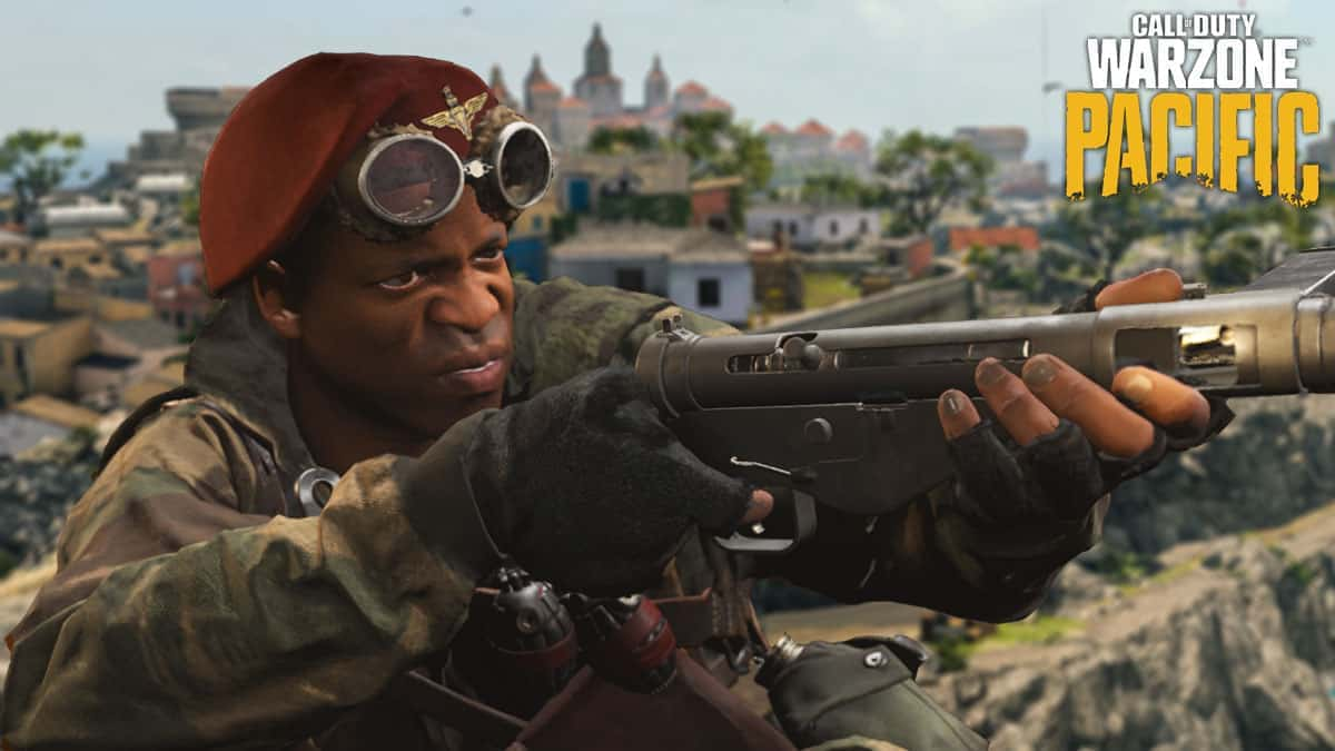 Kingsley using Sten SMG in Warzone