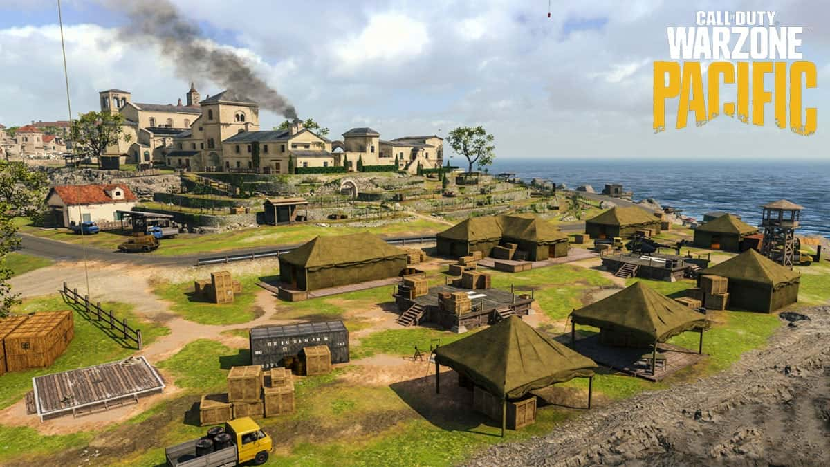 Camp POI in Warzone Fortune's Keep map