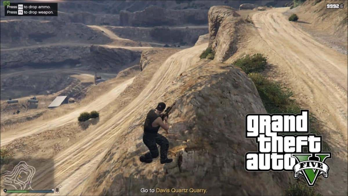 GTA V Player Fighting in Quarry