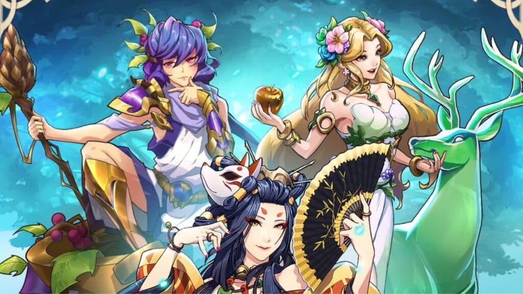 Idun, Tamamo and Dionysus in Mythic Heroes