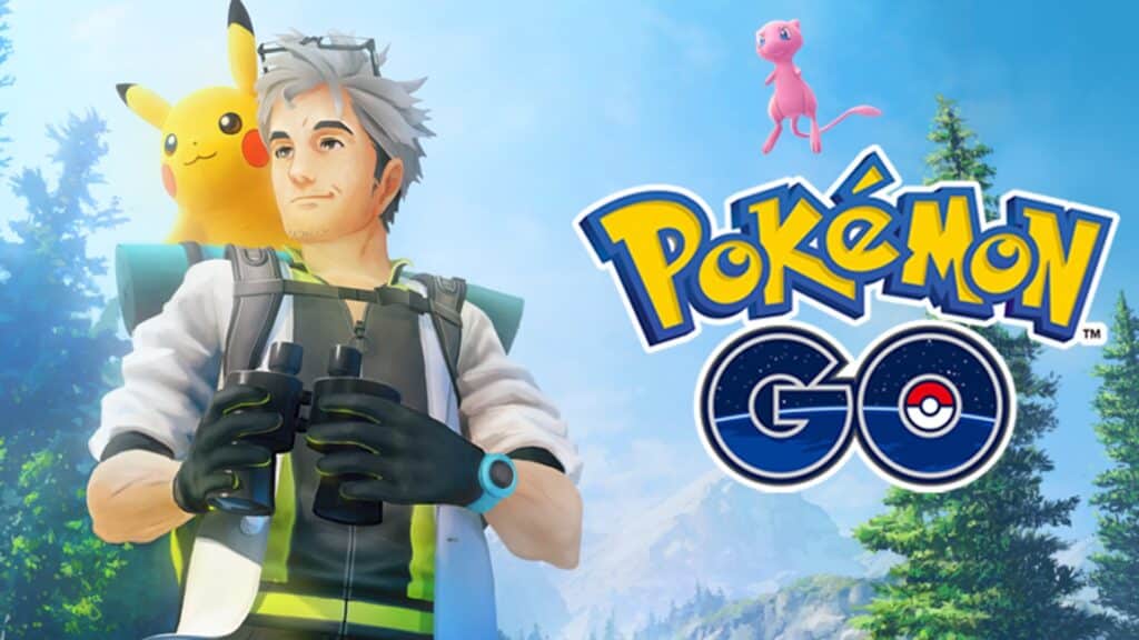 Professor Willow with Pikachu and Mew in Pokemon Go