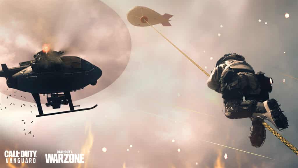 Warzone player using Portable Redeploy Balloon