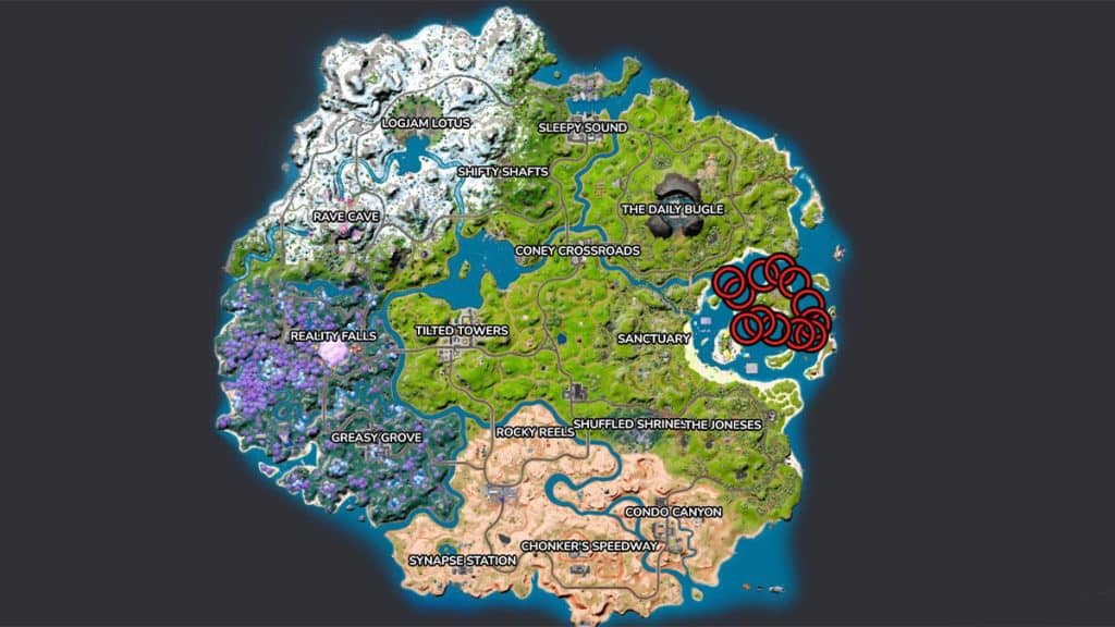 motorboat locations in Fortnite