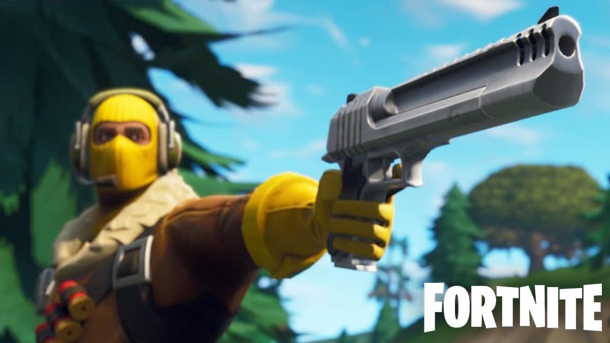 Fortnite character aiming weapon