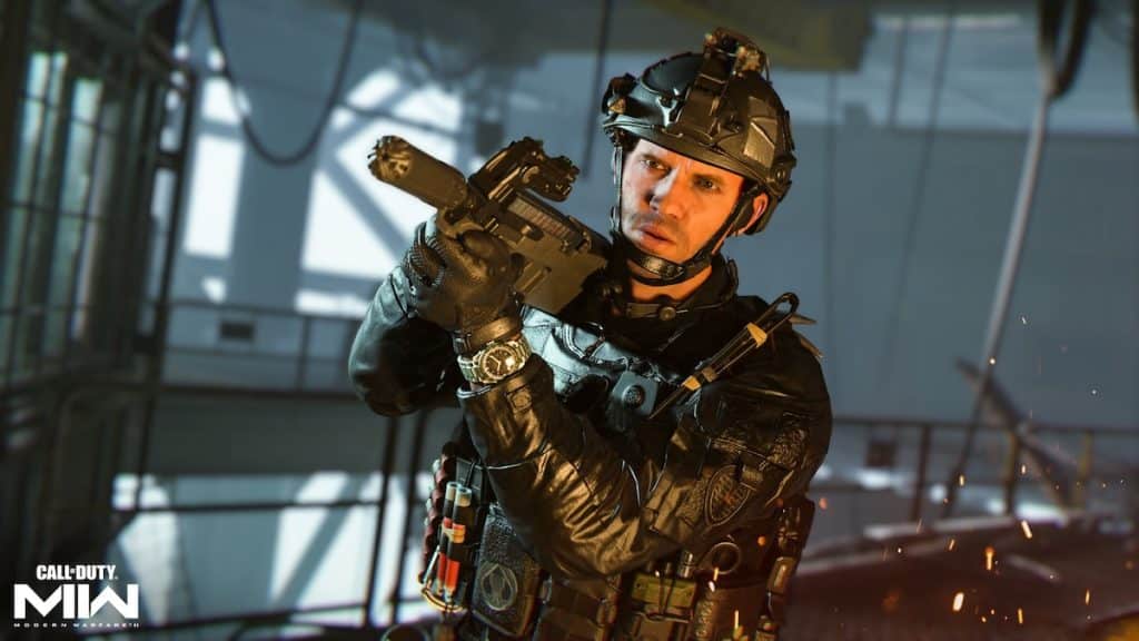 Modern Warfare 2 Operator with weapon