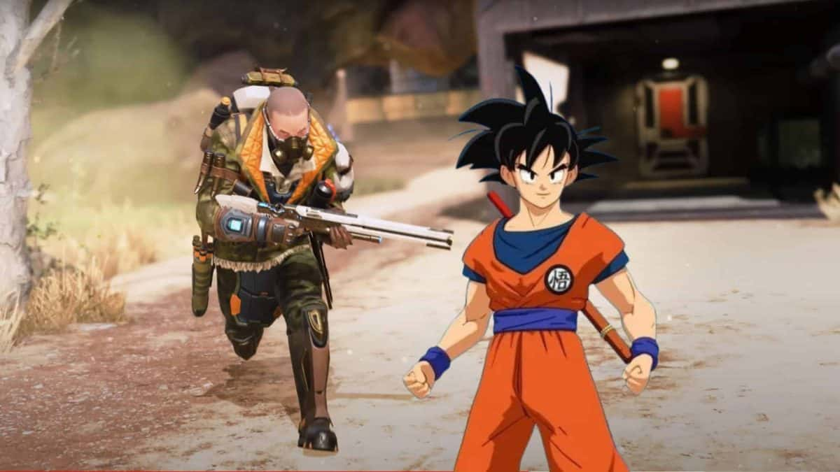 apex legends caustic with Fortnite goku