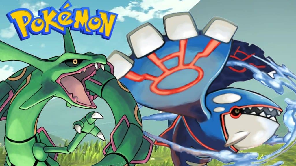 Kyogre and Rayquaza Pokemon