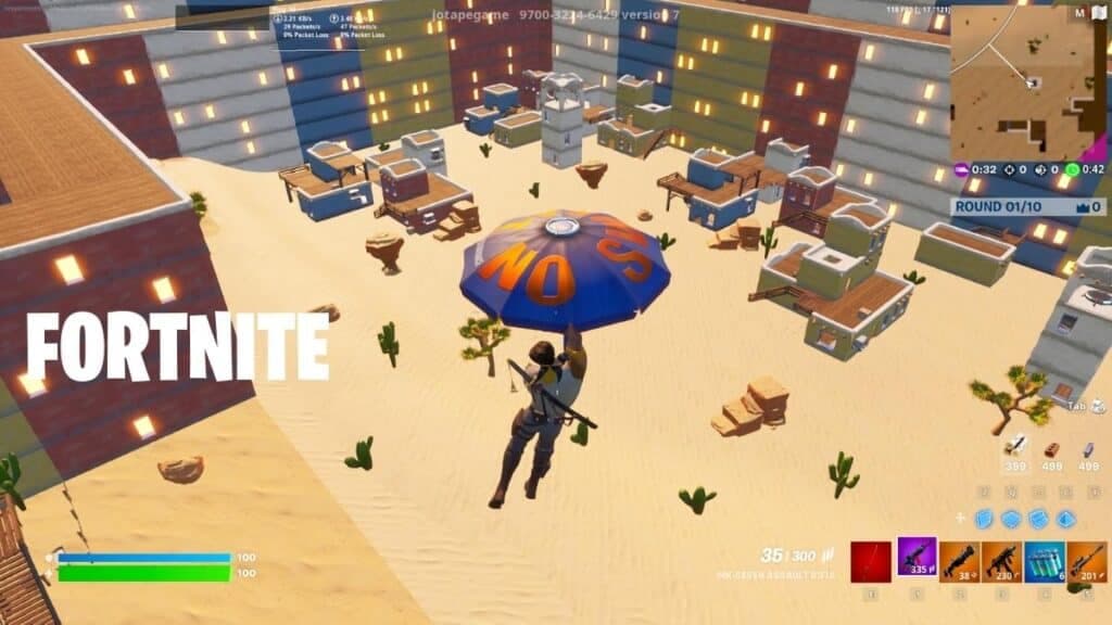 Desert Zone Wars Map in Fortnite