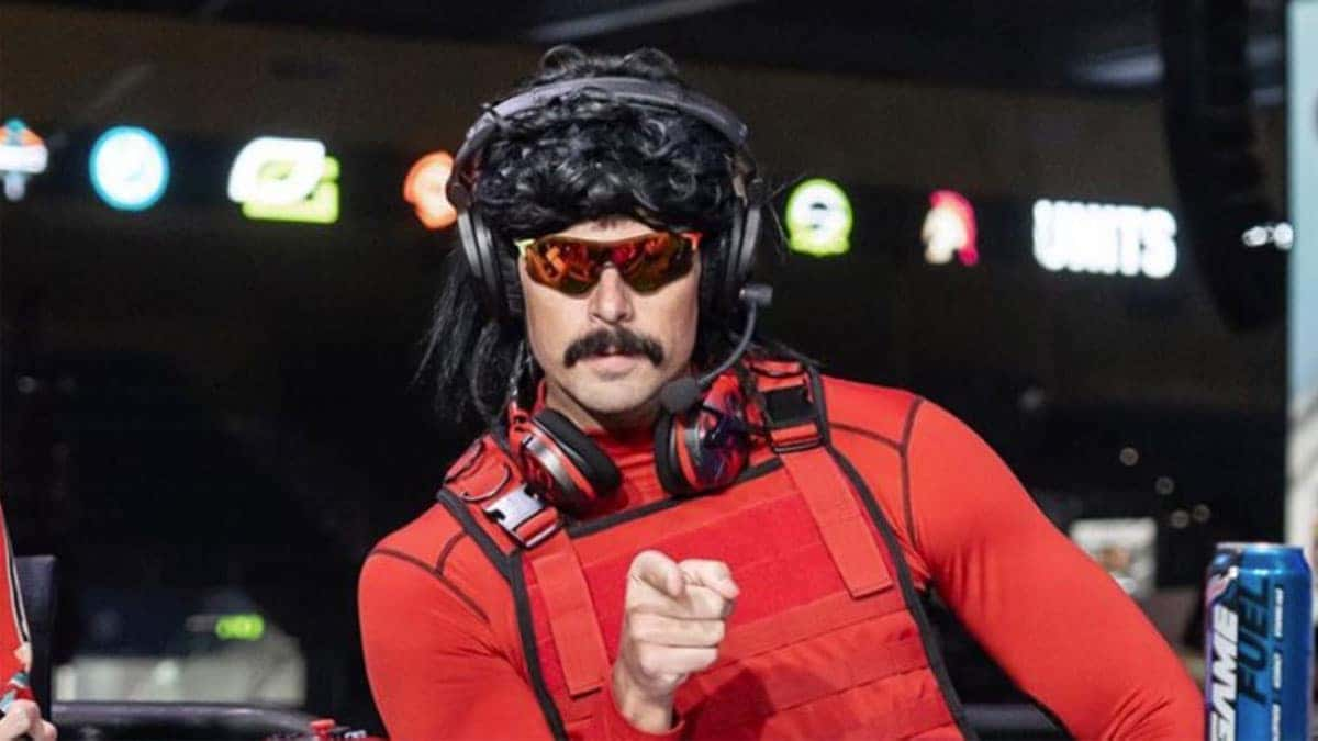 Dr Disrespect pointing towards camera