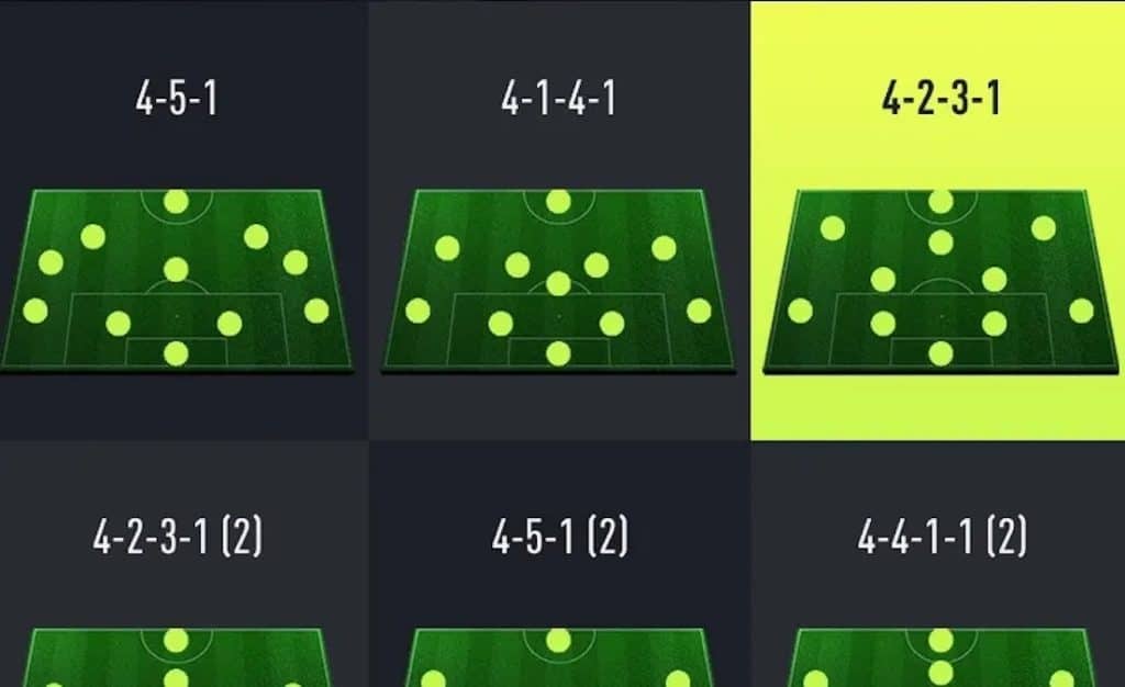 The many formations in FIFA 23.