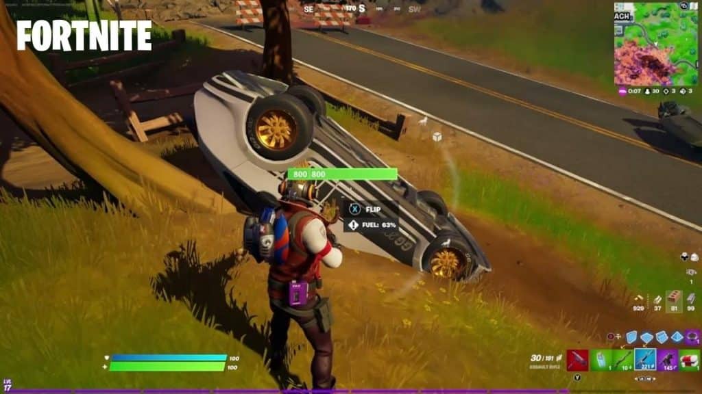 Flipped Car in Fortnite