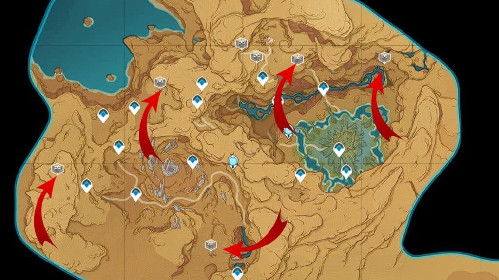 Treasure Hoarder locations in Girdle of the Sands