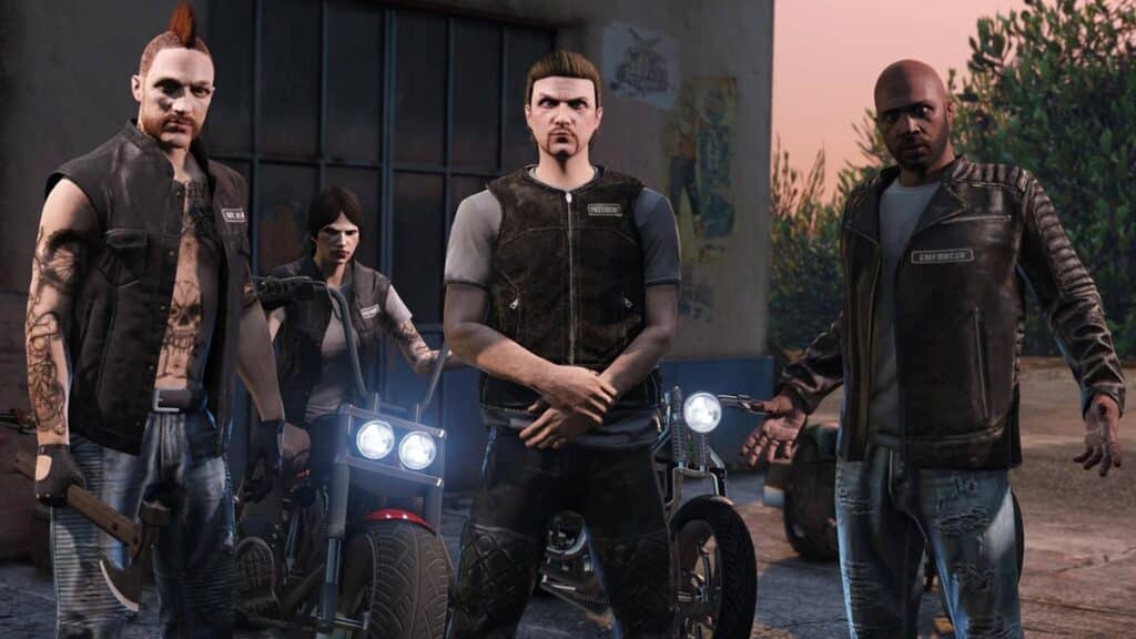 Members of a Motorcycle Club in GTA 