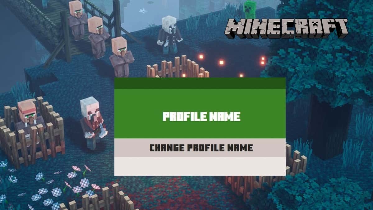 Change profile name option in Minecraft