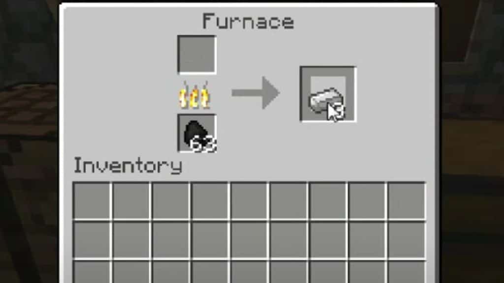 Iron ingots prepared through smelting in Minecraft