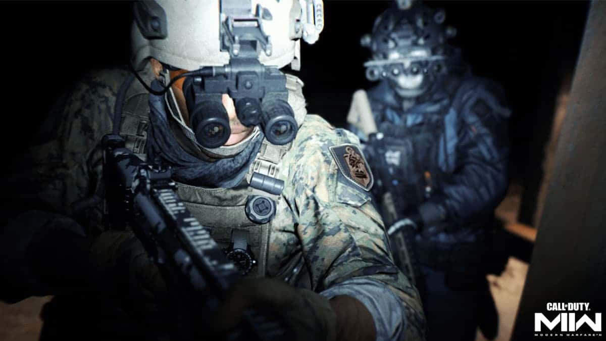 Modern Warfare 2 Operators with night vision goggles