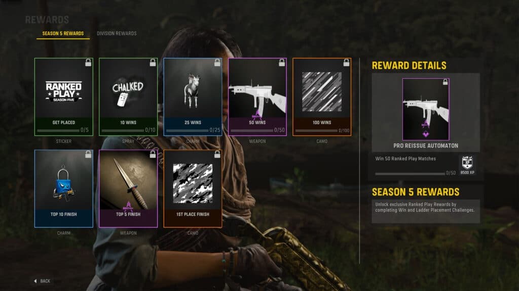 Vanguard Season 5 Ranked Play rewards