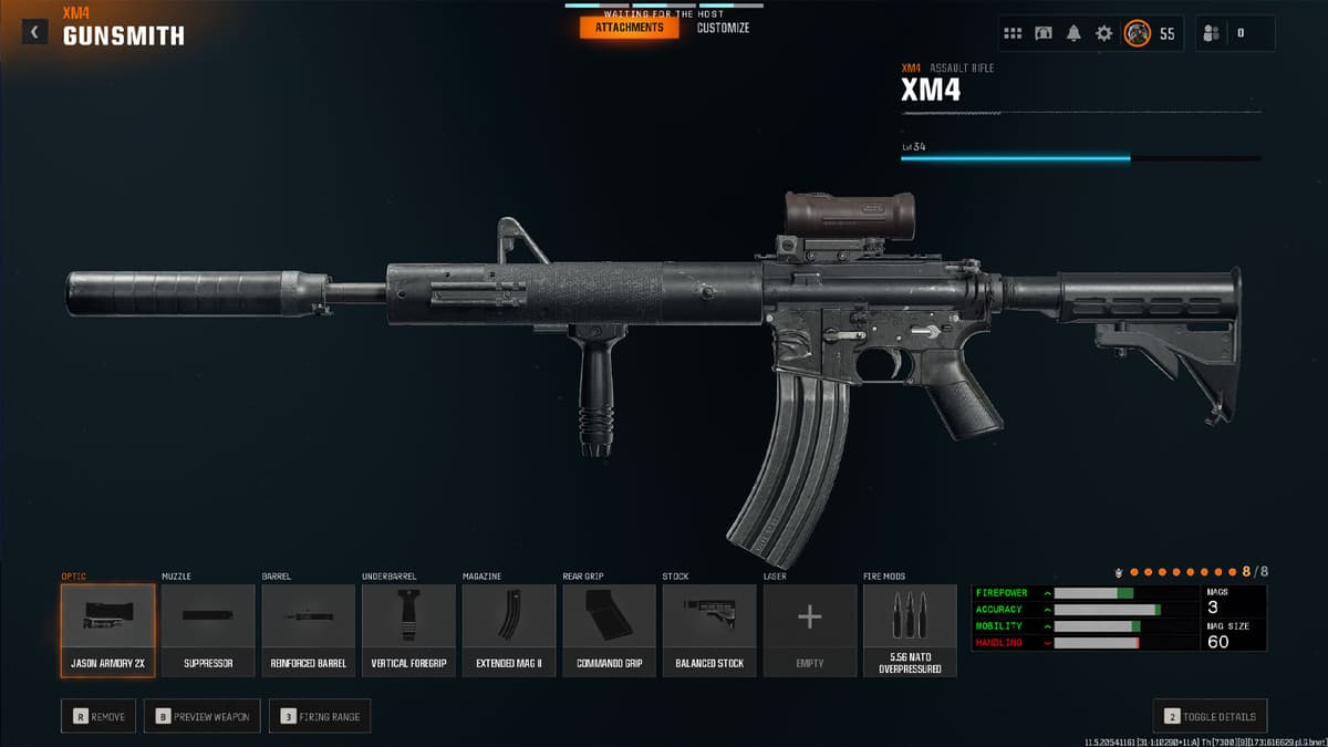 xm4 attachments in Warzone