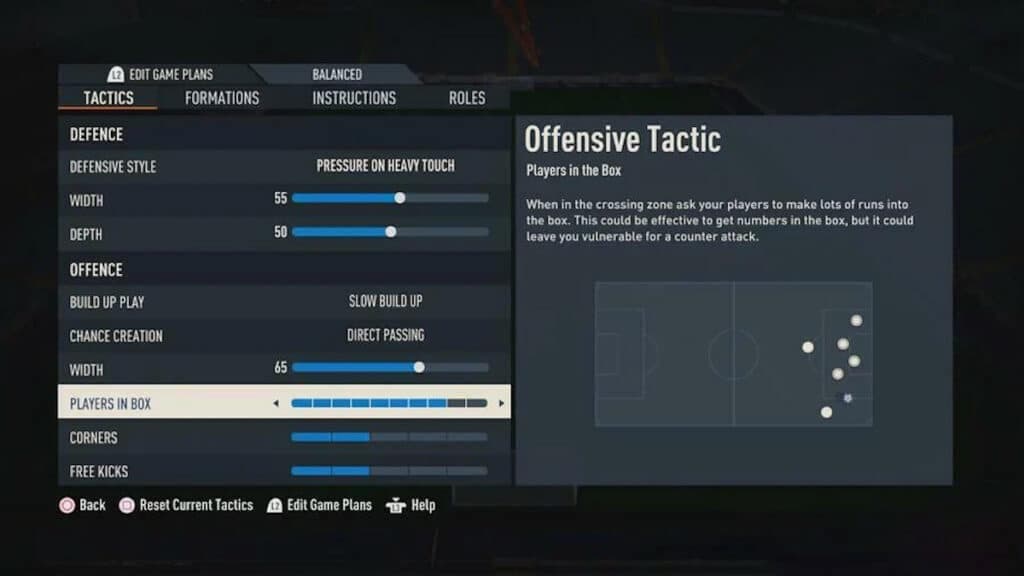 offensive tactics in FIFA 23