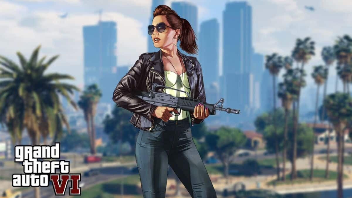 GTA character with GTA 6 logo