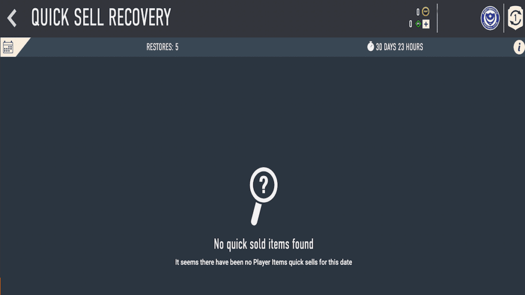 FIFA 23 Web App quick sell recovery