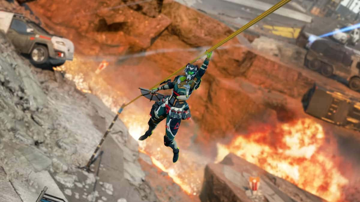 loba ziplining with heirloom in apex legends