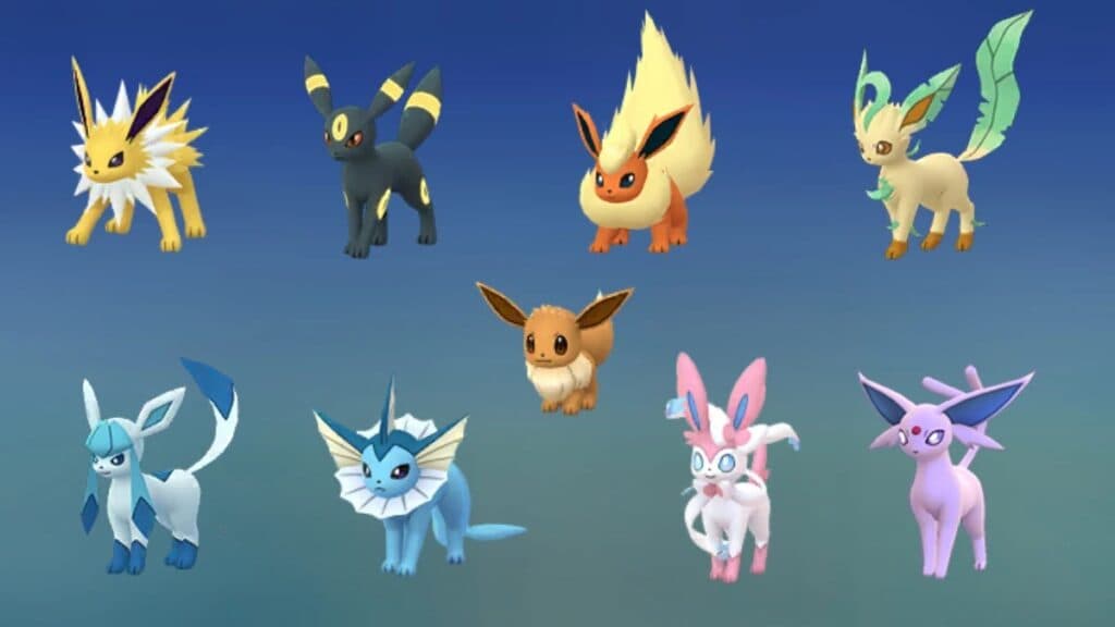 pokemon go eevee all evolutions image