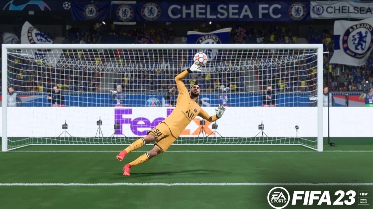 Donarumma making a save in FIFA 23