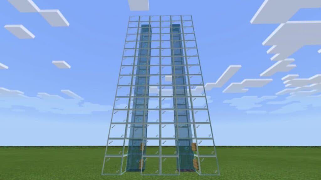 A water elevator with two columns