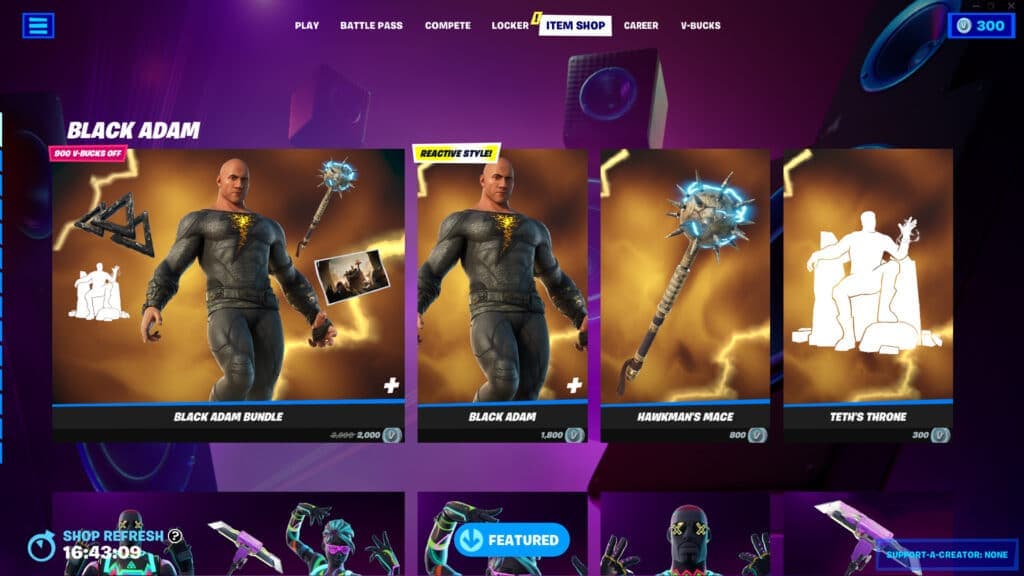 Fortnite Black Adam bundle