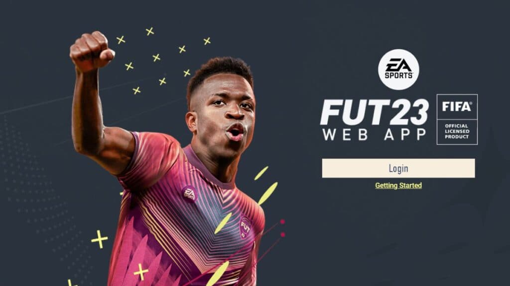 FIFA 23 Web App login screen