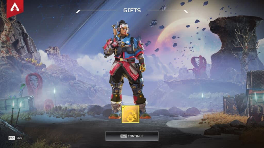 Apex Legends player receiving gift 