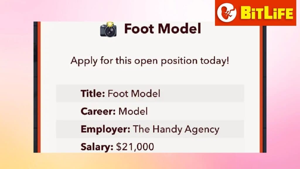 job application in bitlife