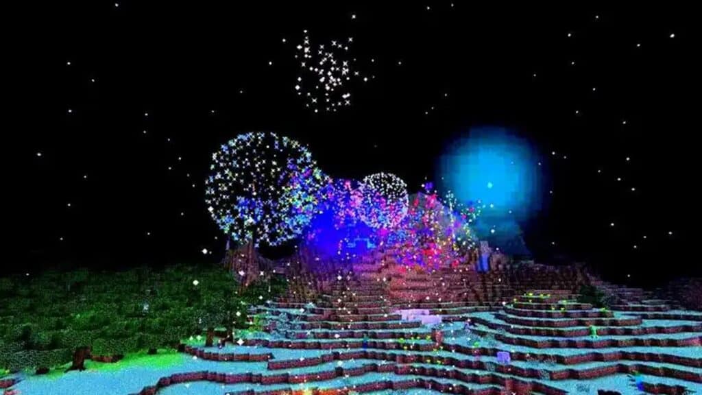 Fireworks in Minecraft