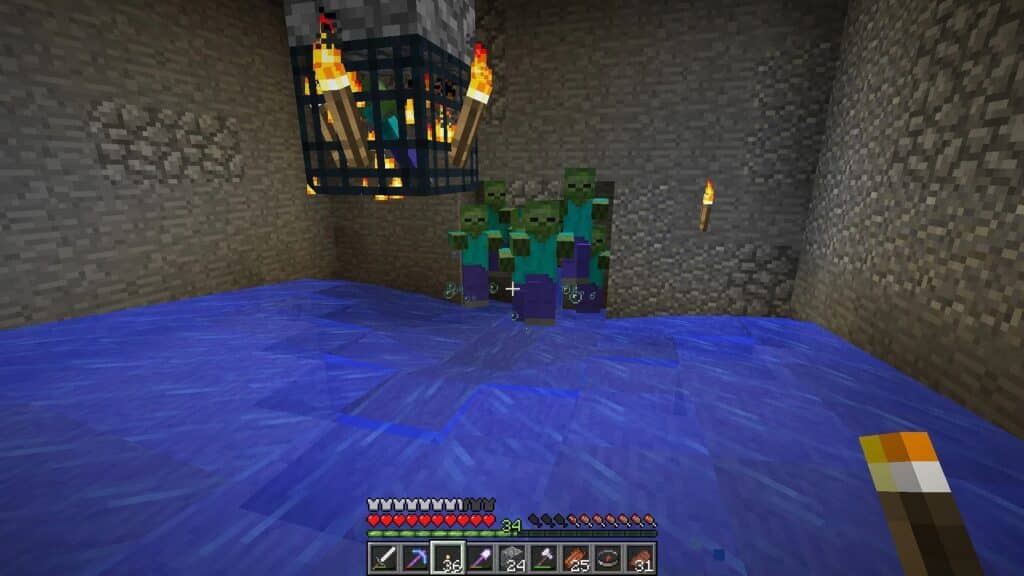 Spawner XP farm in Minecraft