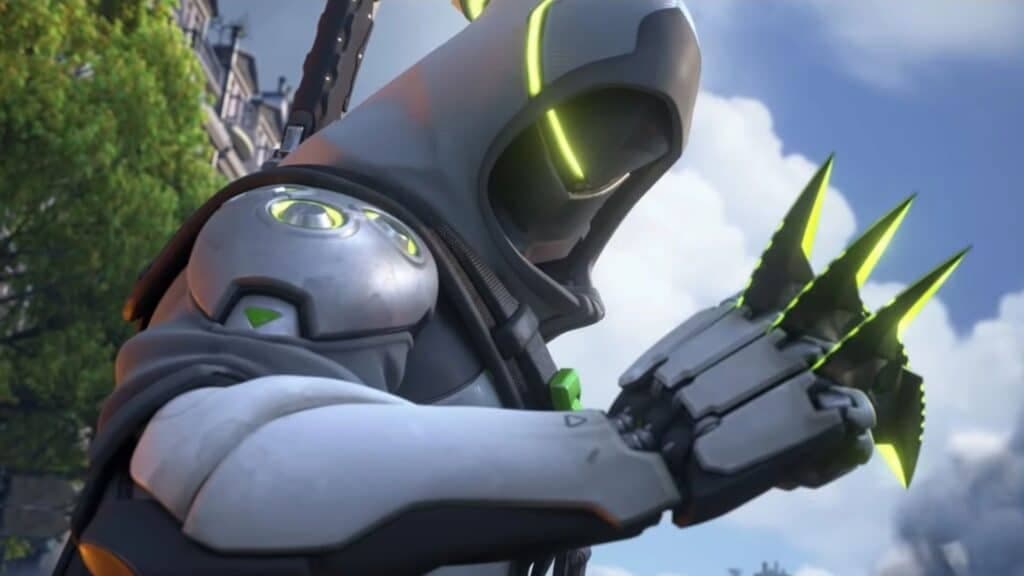 genji holding weapon in overwatch 2