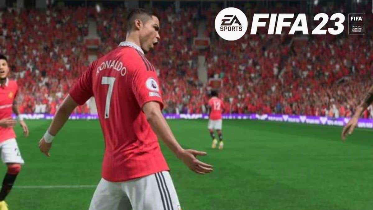 Ronaldo celebrating in FIFA 23