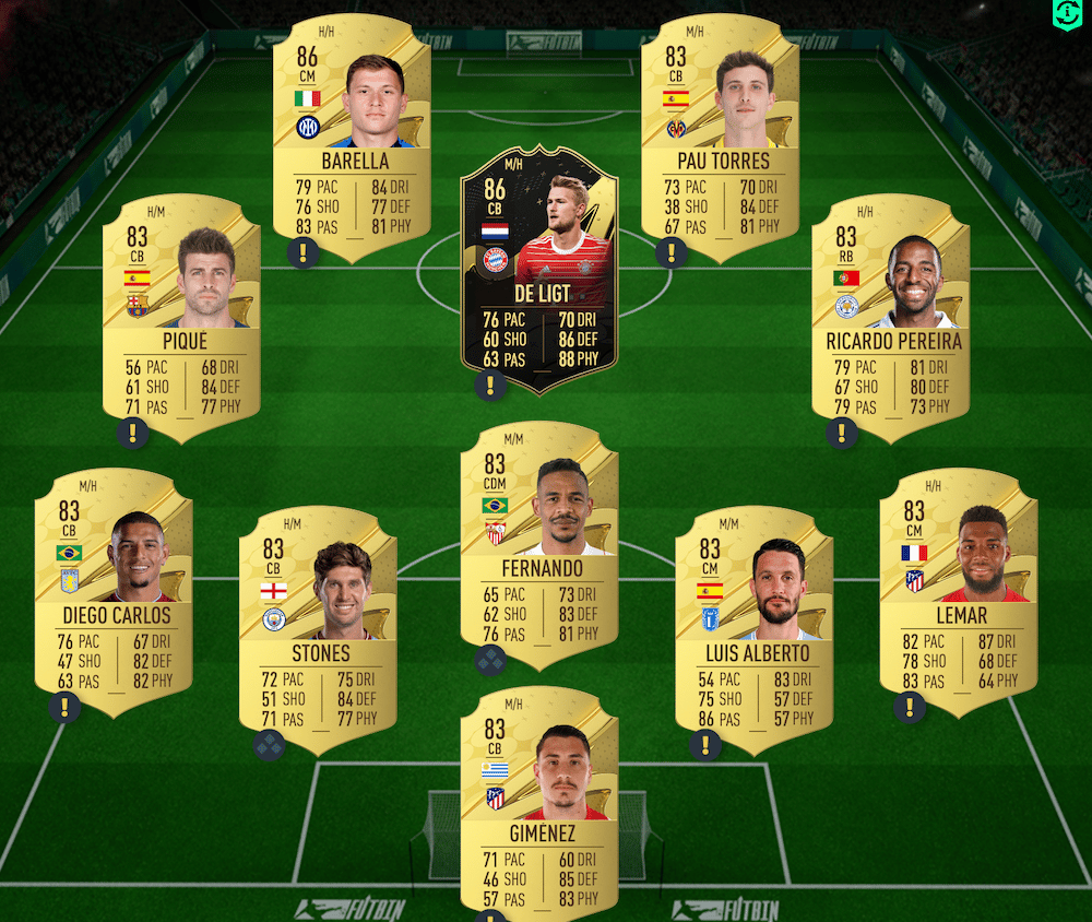 FUT Hero upgrade FIFA 23 SBC 84 rated squad