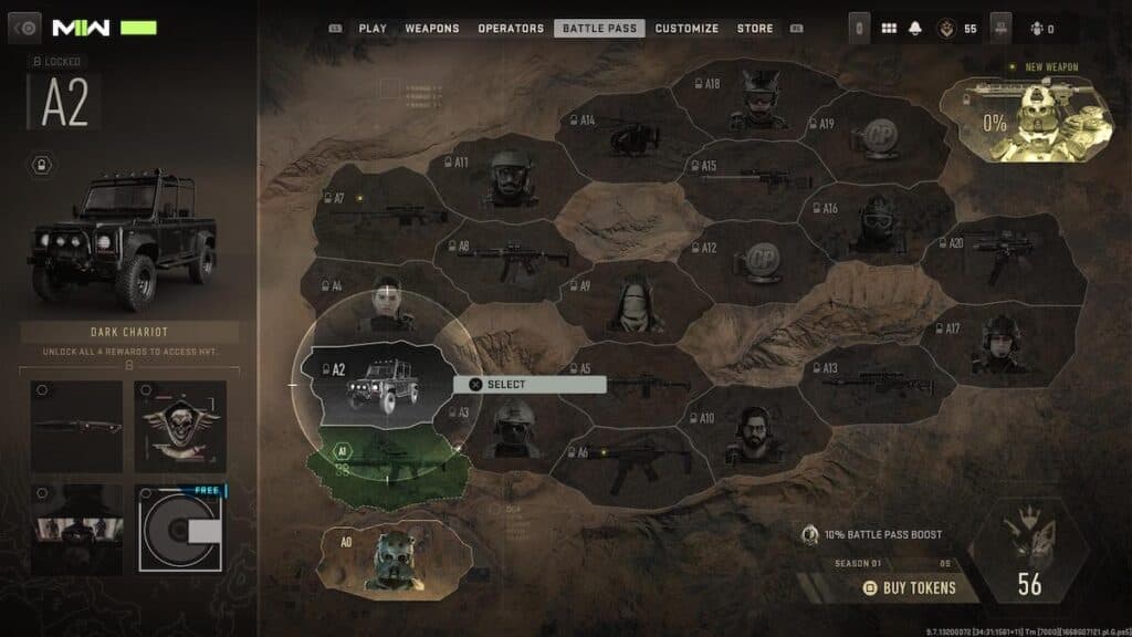 MW2 Warzone 2 Season 1 Battle Pass Sector A2